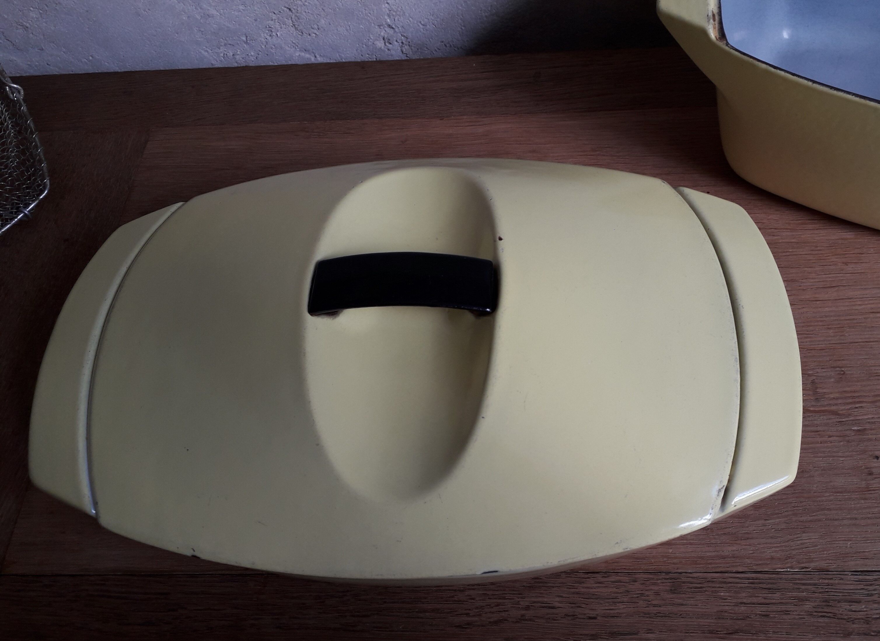 COCOTTE FONTE ÉMAILLÉE La Coquelle Design Raymond Loewy Pour Le Creuset, Vintage EUR 40,00 - FR