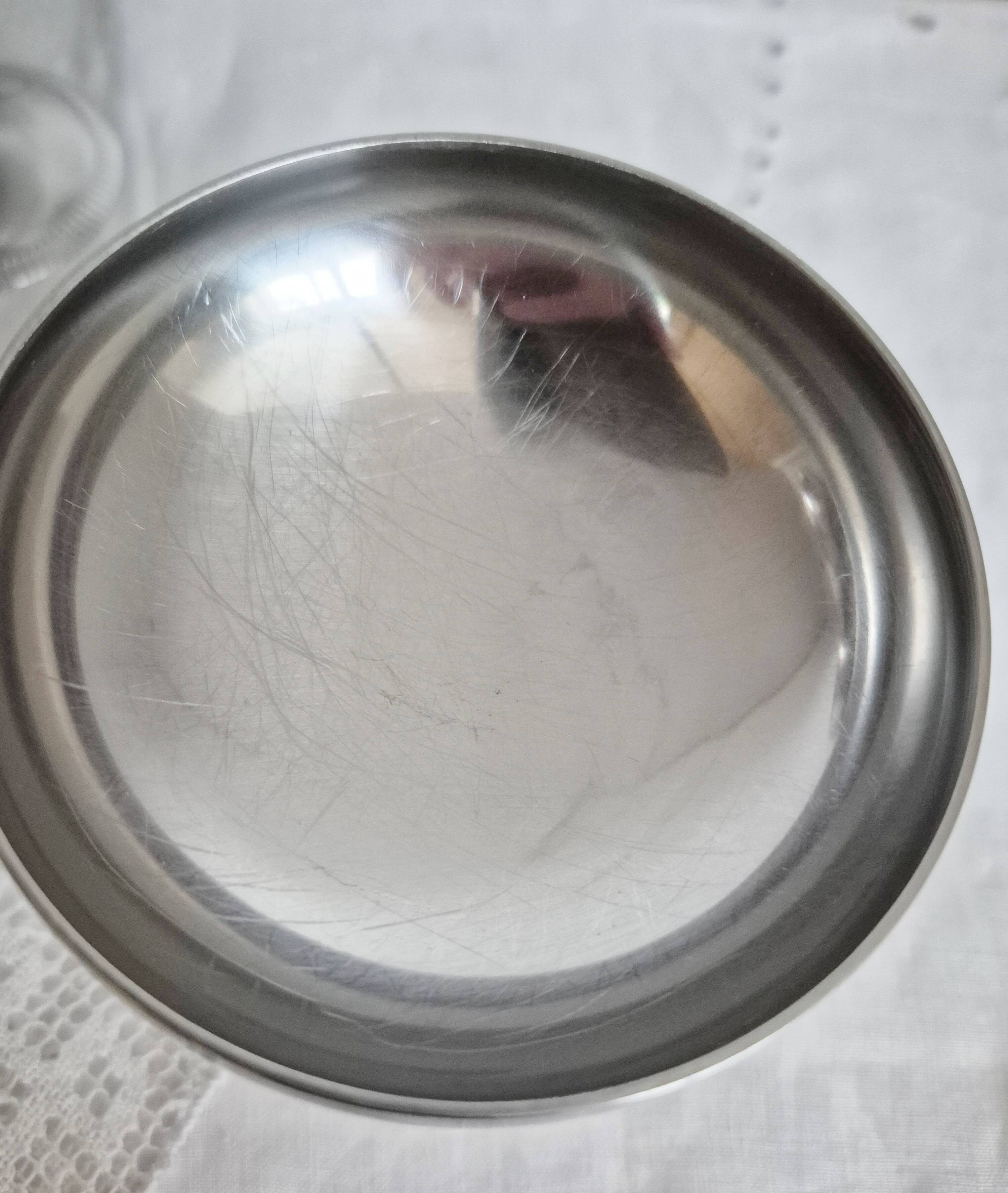 Coupes à glace ou sorbet, lot de 6  ,en inox 18/10 , années 70