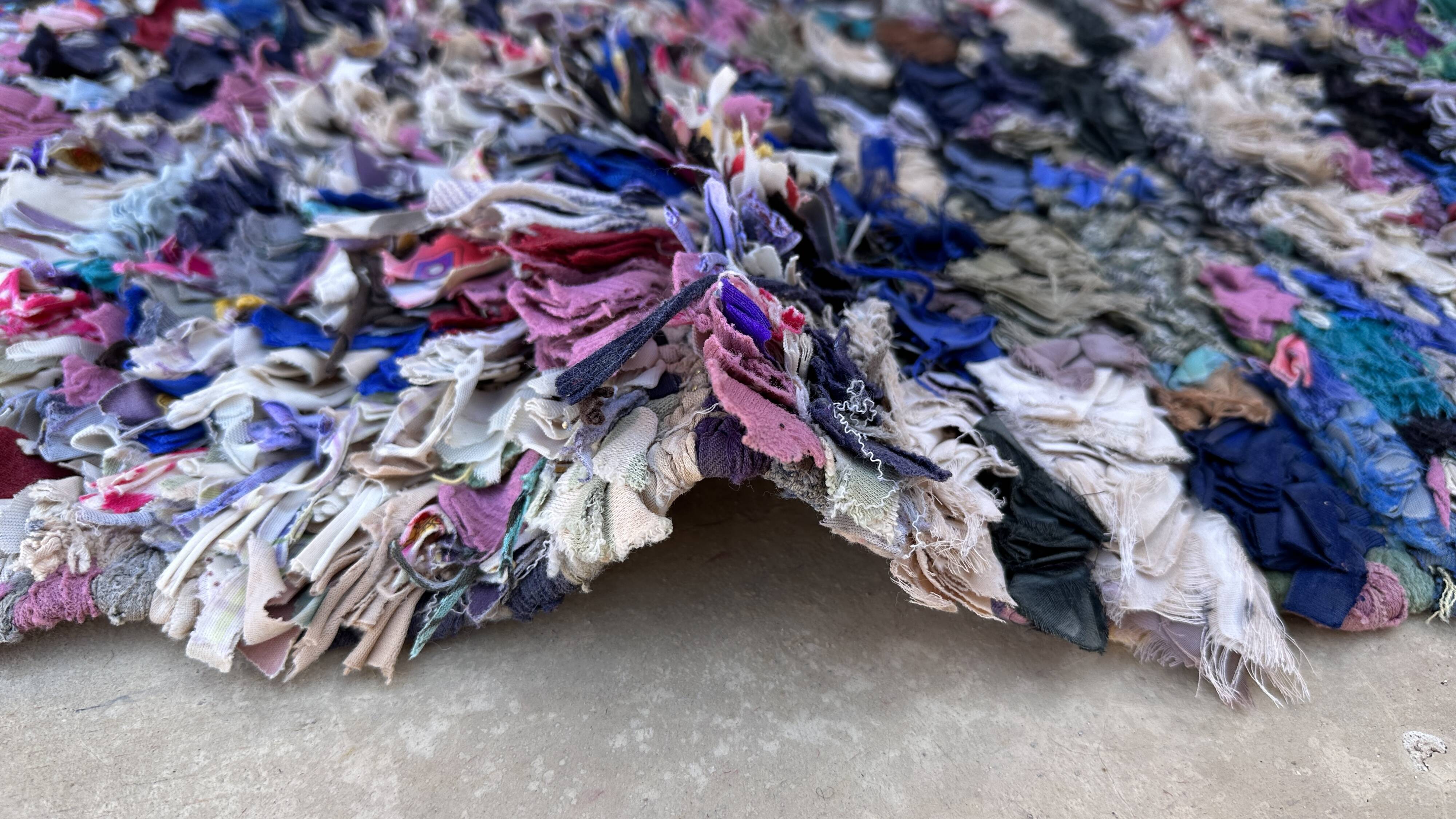 Colorful Boucherouite Moroccan rug - 89 x 162 cm