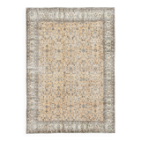 7x10 Floral Design Persian Rug, Living Room Rug, 216x304Cm