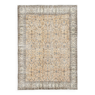 7x10 Floral Design Persian Rug, Living Room Rug, 216x304Cm