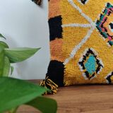 Coussin inspiration berbère jaune 45x45 cm