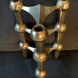 3 chrome metal candlesticks designed Nagel 1970