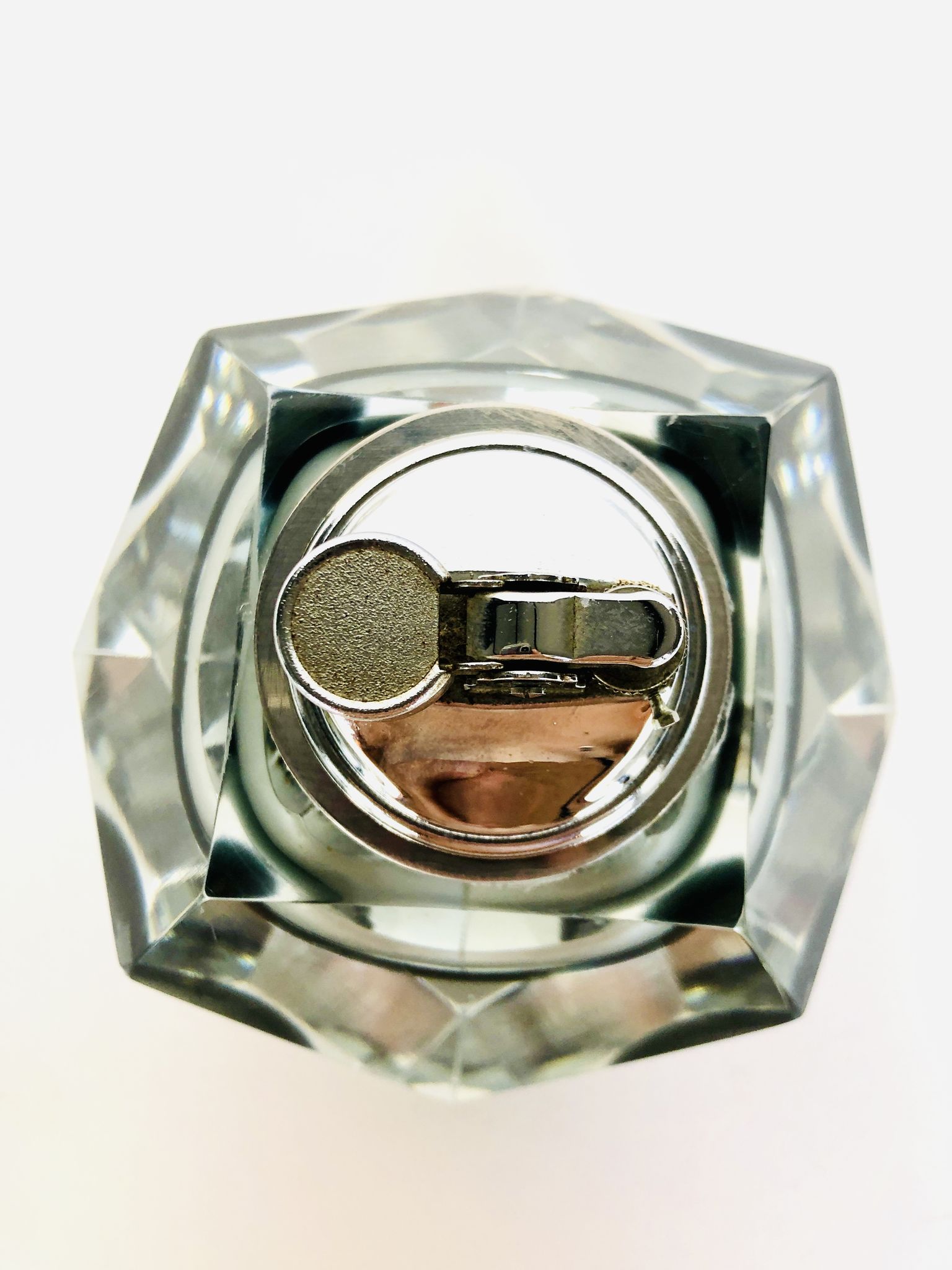 Grey table lighter made of Murano Sommerso glass by Flavio Poli,1960s