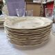 Sarreguemines set of 12 flat plates model Raphaël or flowers of F