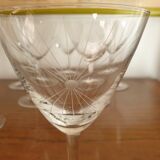 Set of antique crystal glasses