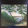 Tableau ancien les arbres et le lac