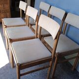 Baumann 6 chair signed 1960 vintage design