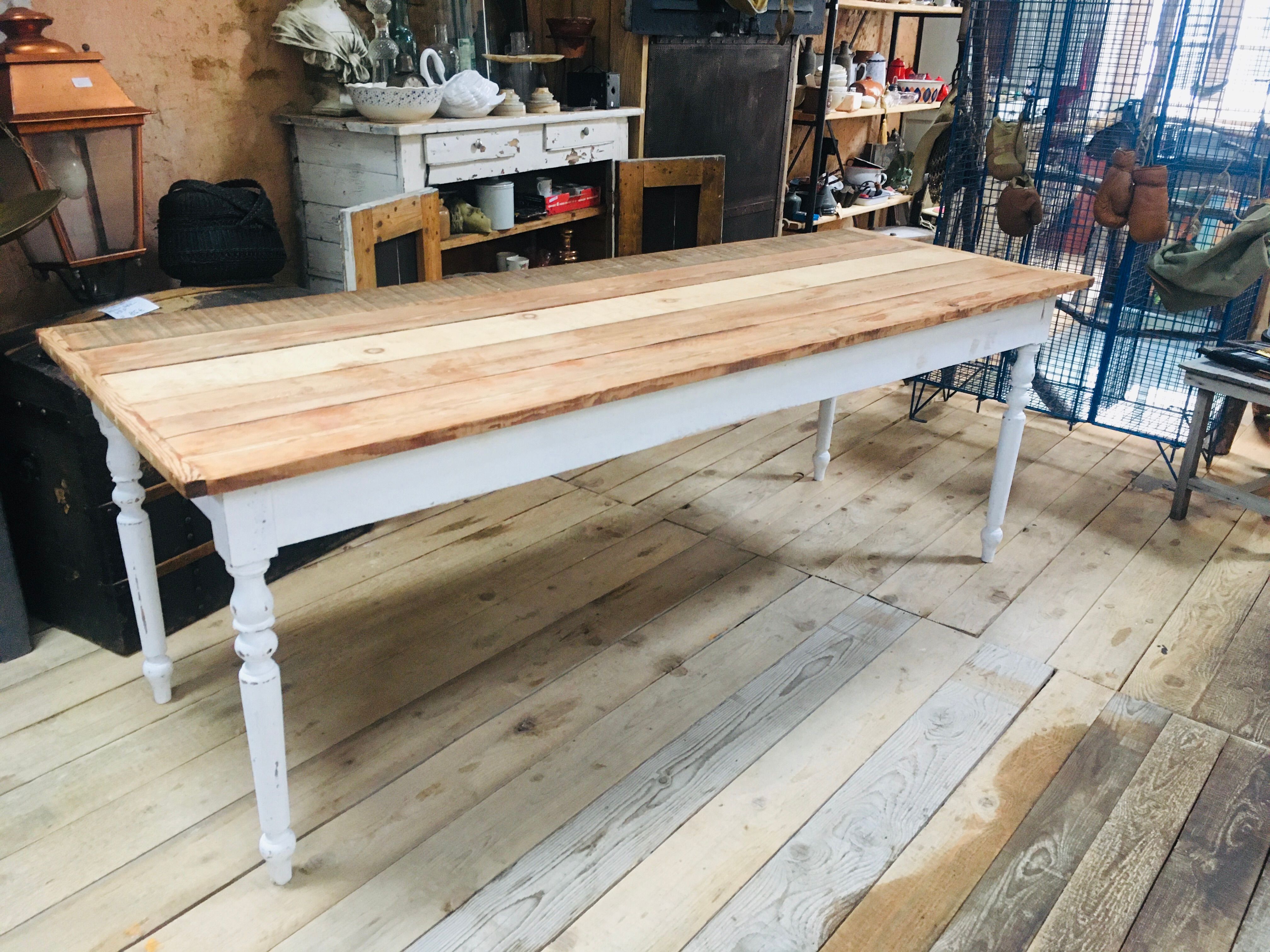 Large white fir country table 1930s