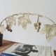 Vintage wall shelf or freestanding wicker in bohemian style.