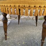 fauteuil de salon Lounge type Crapaud velours des années 1950