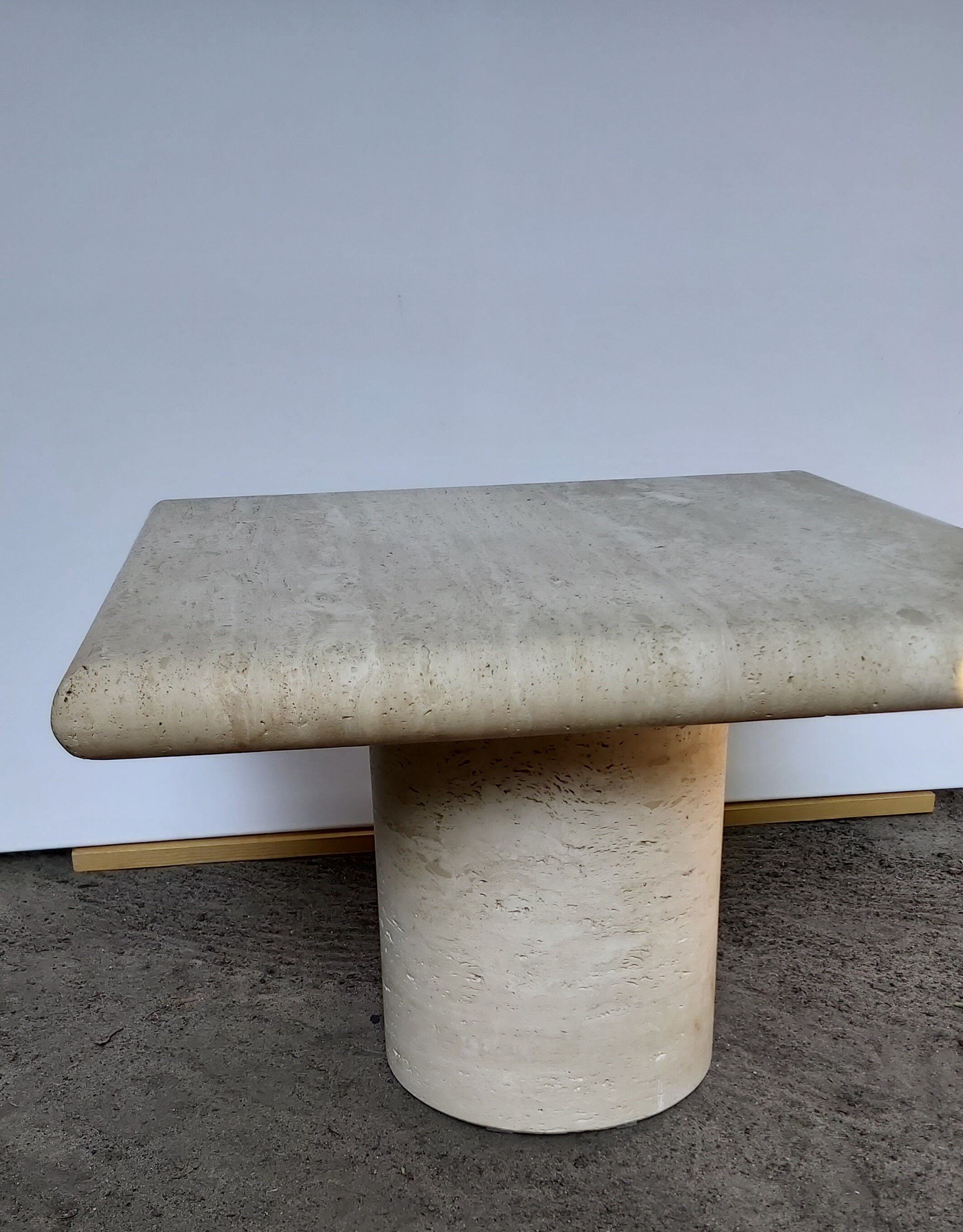 Travertine table, Italy, 1980s