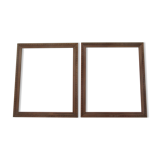 Pair of old wooden frames, oves decoration