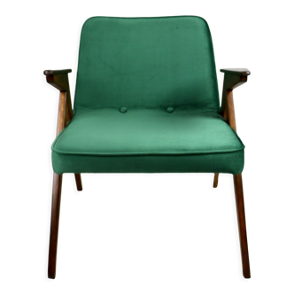 Green Bunny Armchair by Józef Chierowski, 1970s