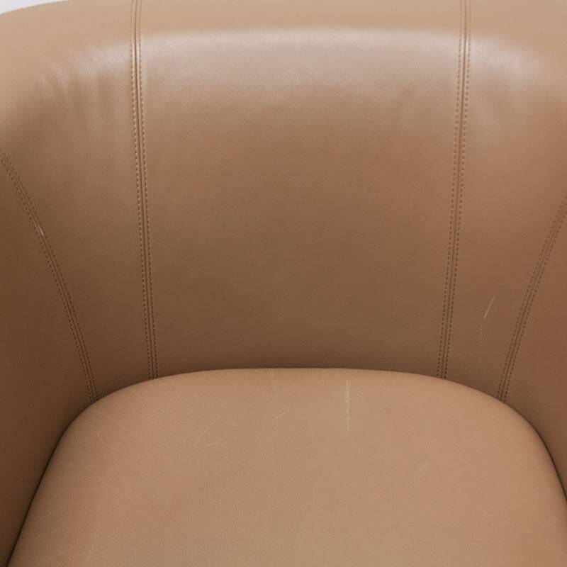 Vitra Suita Club Armchair in Ochre Leather