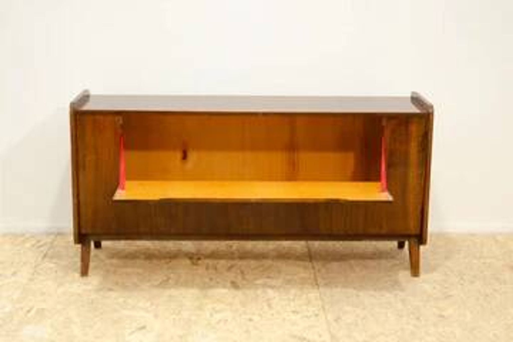 Mid-century walnut dresser by František Jirák, storage cabinet, 1970s