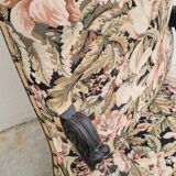 Napoleon III period armchair with floral tapestry, 19th century
