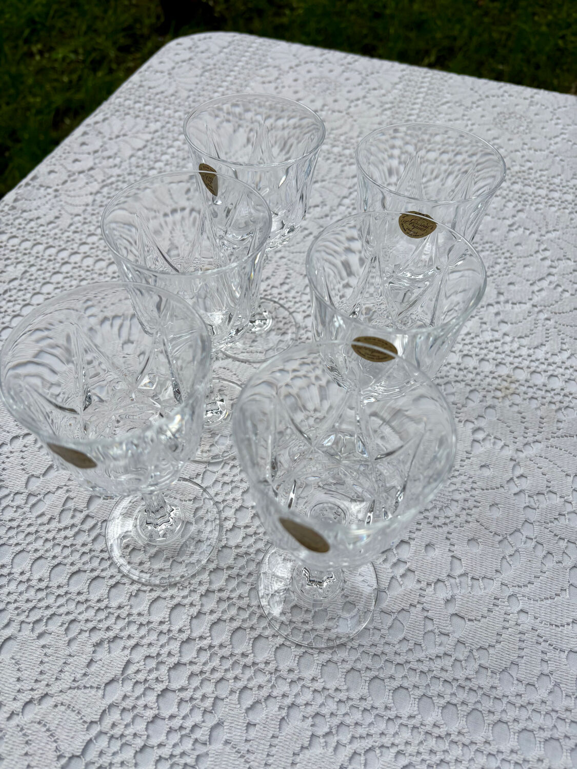 Crystal wine glasses from Arques Auteuil