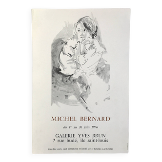 Michel bernard, galerie yves brun, 1976. original poster