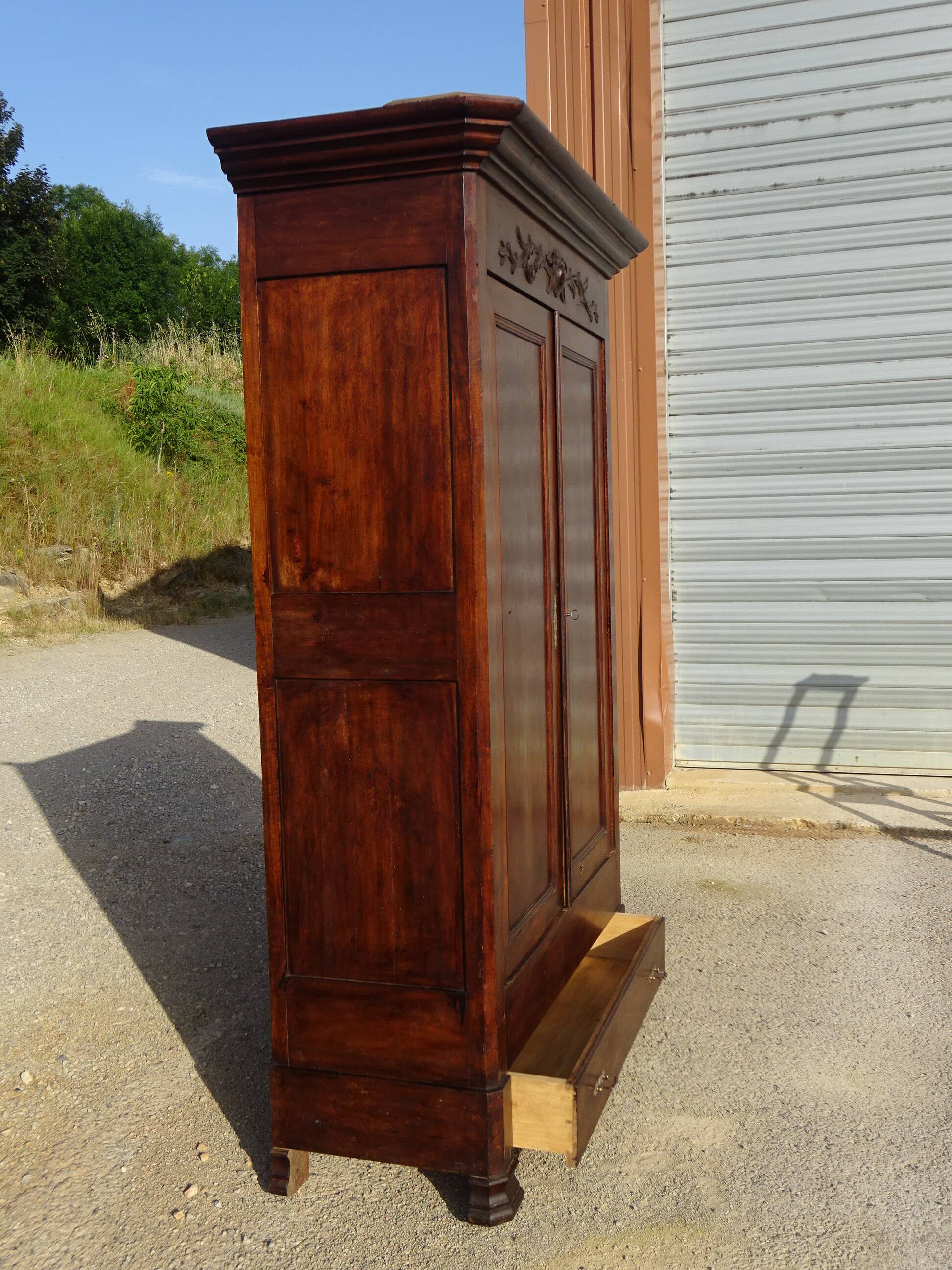 Louis Philippe style walnut wardrobe