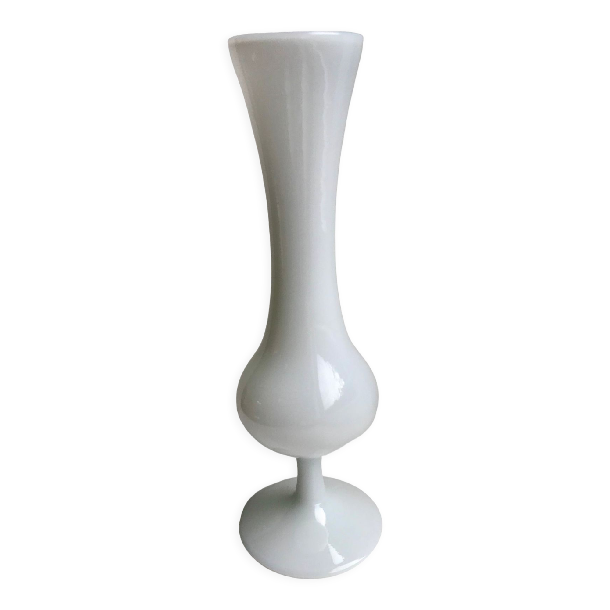 White opaline vase 50s-60s