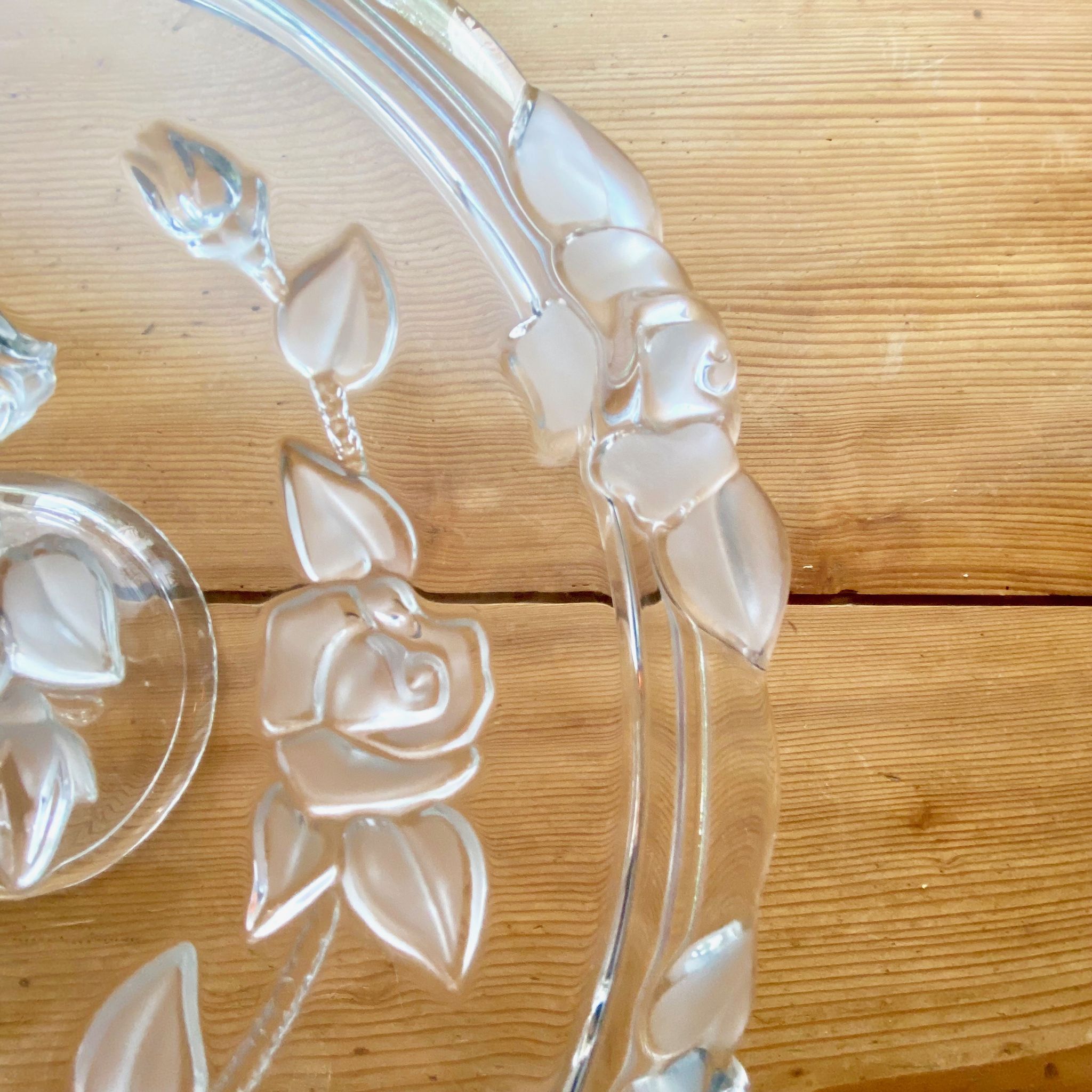 Plat de présentation verre Waltherglass-Germany-Années 70