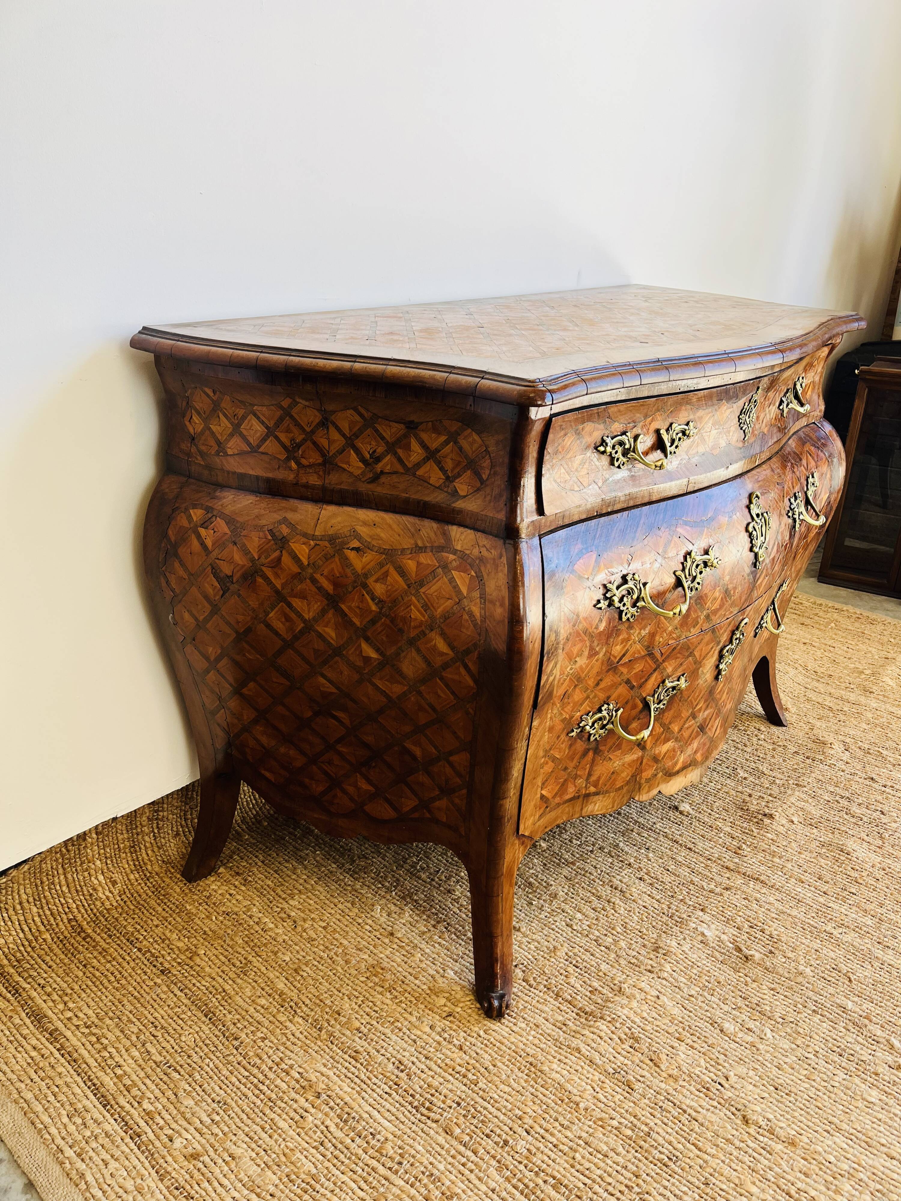Louis XV style tomb chest of drawers