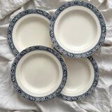 4 deep ironware plates “François 1er” Salins