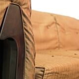 1970s Modular Beechwood Sofa by Frigerio – Original Fabric Upholstery, Set of 6