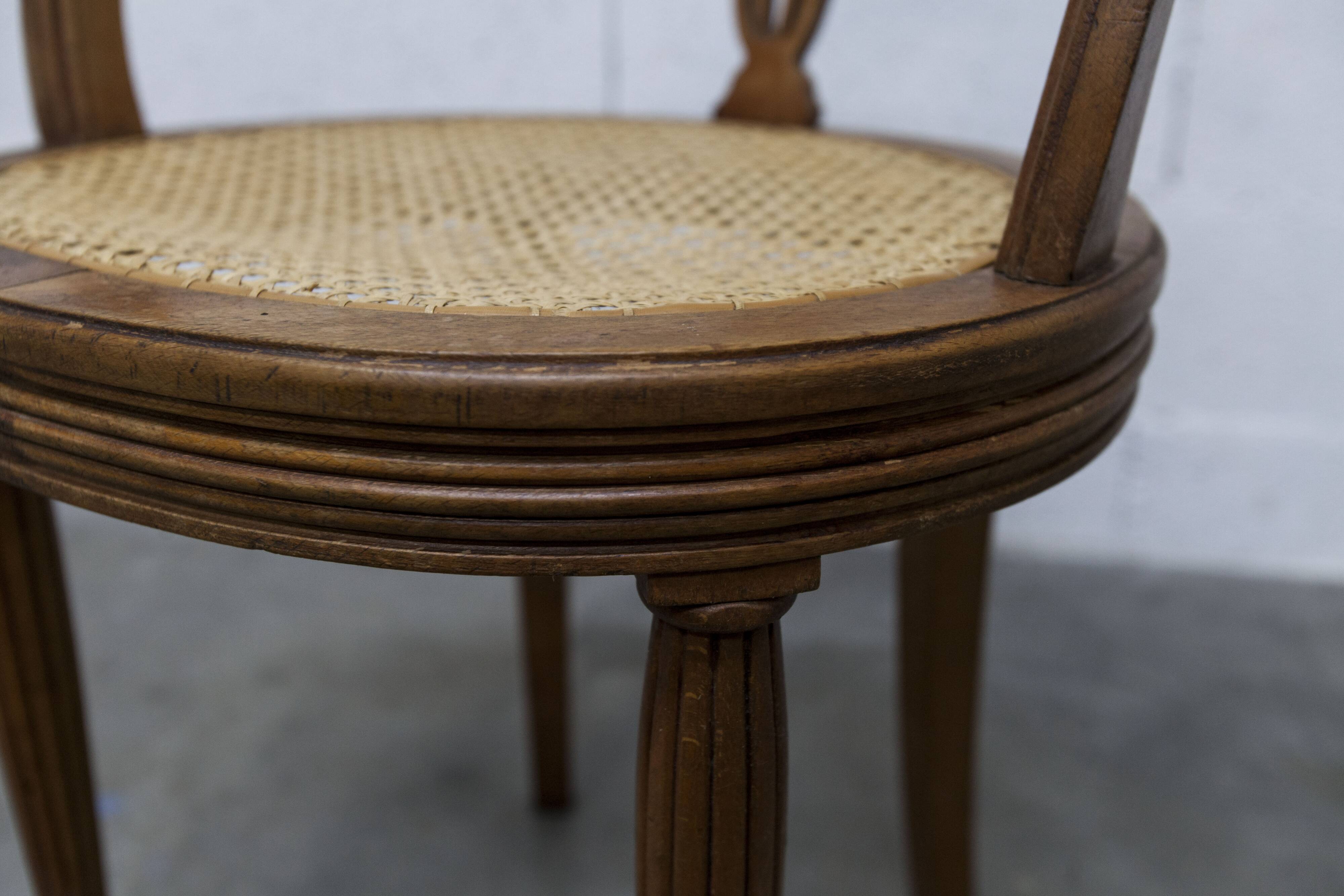 Vintage Louis XVI style chair – Cane seat, lyre-shaped back