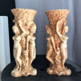 Lit de 2 vases en  résine chinois