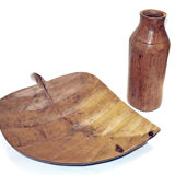 Flat design sheet and wooden vase