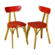 Set of 2 chairs Luterma "banana" 1955 vintage bistro