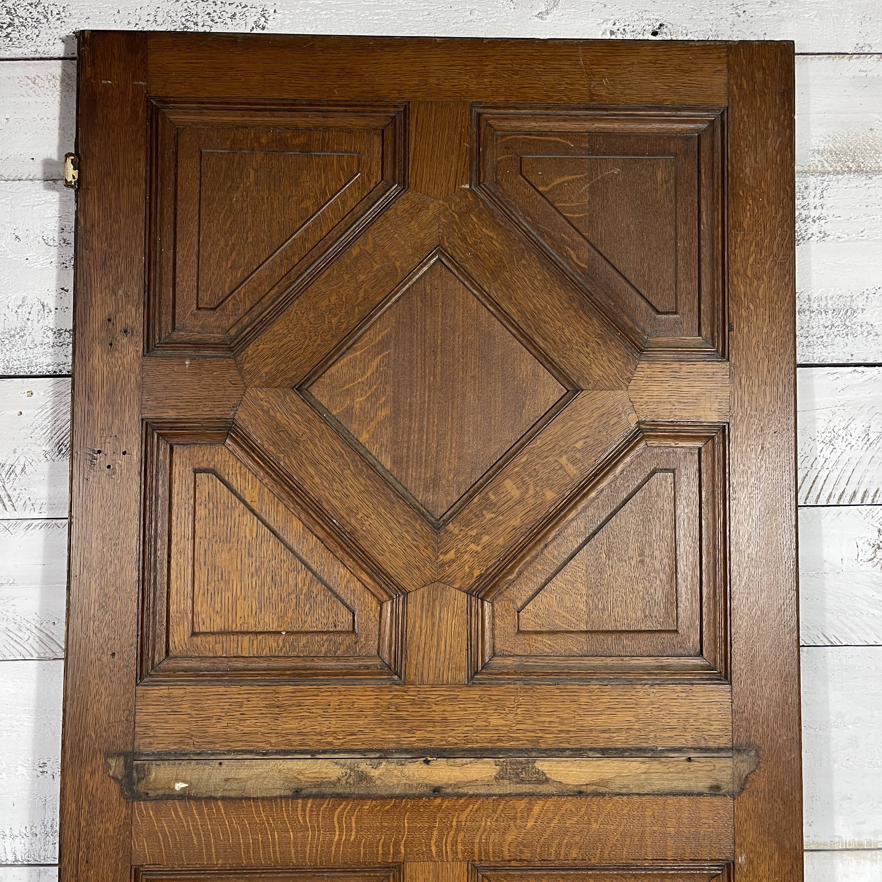 Carved oak door