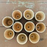 Lot of 10 terracotta pots circa 1930 graineterie