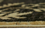 Hand-knotted anatolian antique 1970s 213 cm x 298 cm black wool carpet