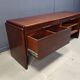 Rosewood Credenza With Vertical Tambour Doors by Dyrlund, 1960s