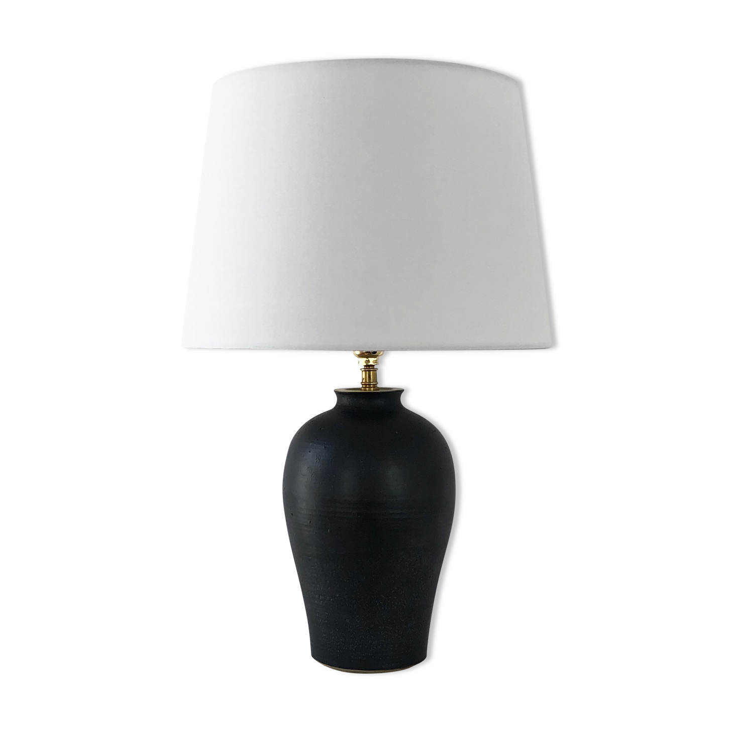 Lampe balustre en céramique vintage
