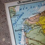 Ancienne carte scolaire : France, plaine du Nord Hatier Kaeppelin N°8.