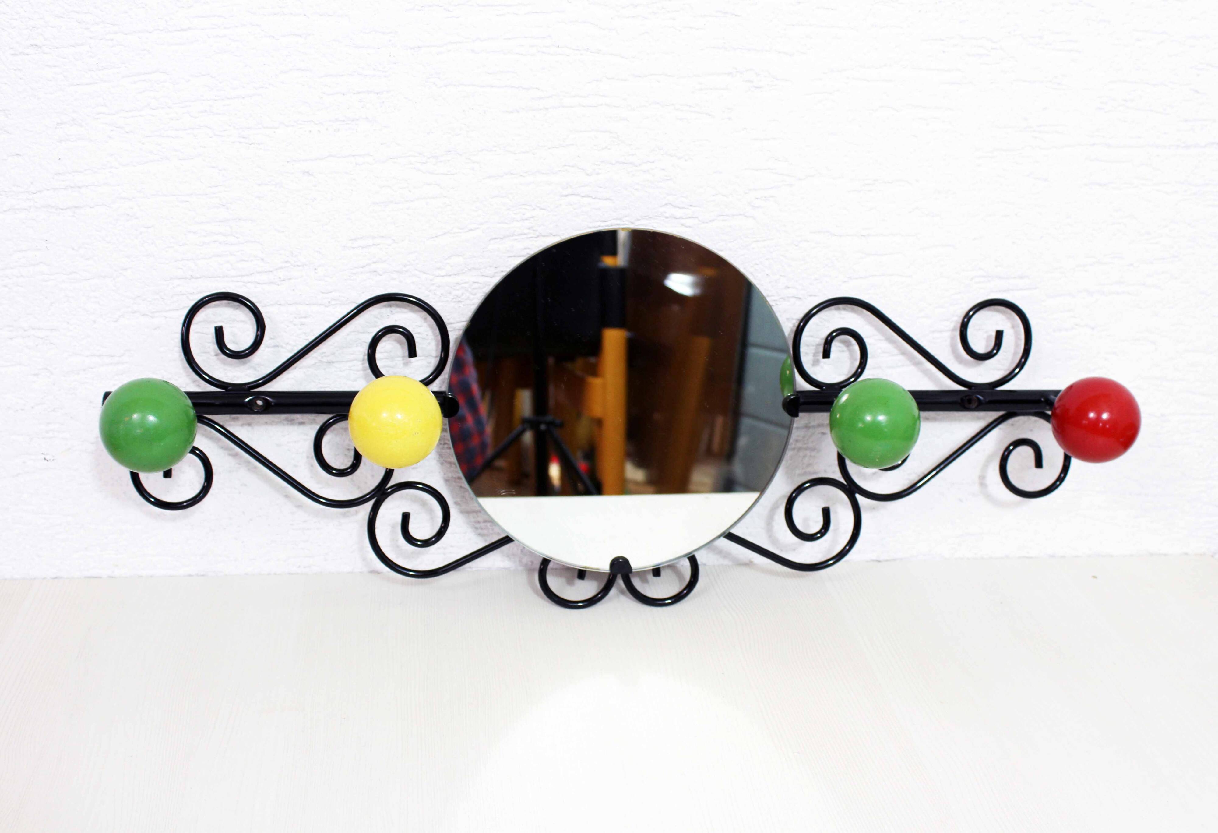 Boules wall mirror coat rack