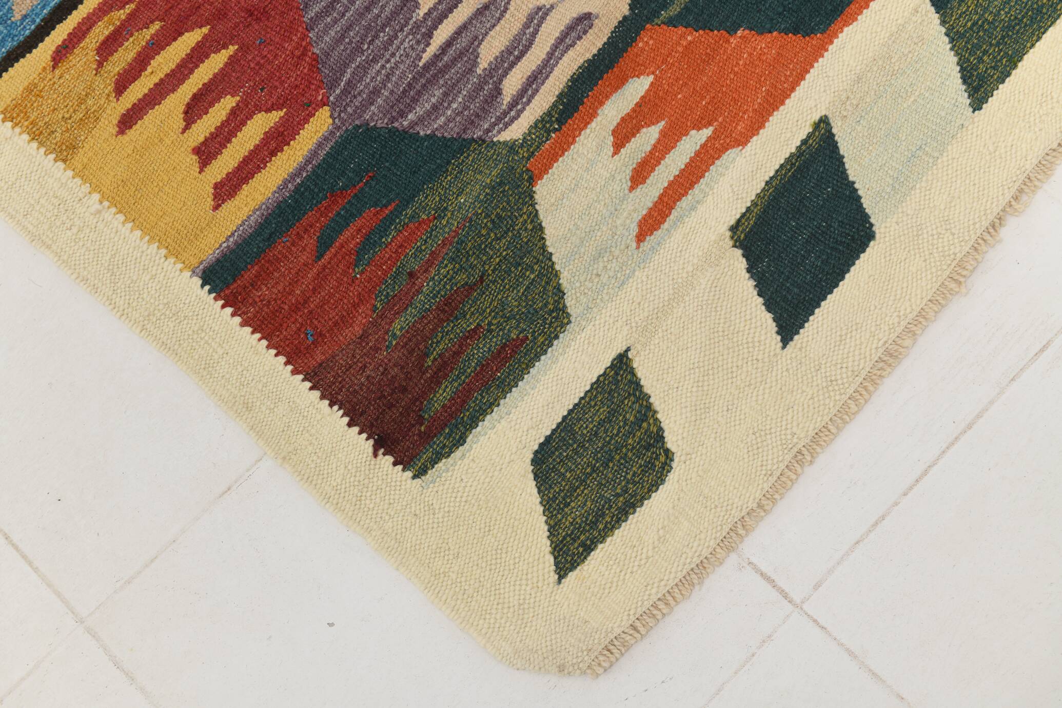 8x12 Kilim Rare Style Multicolor Designer Vintage Kilim Rug, 255x376 Cm