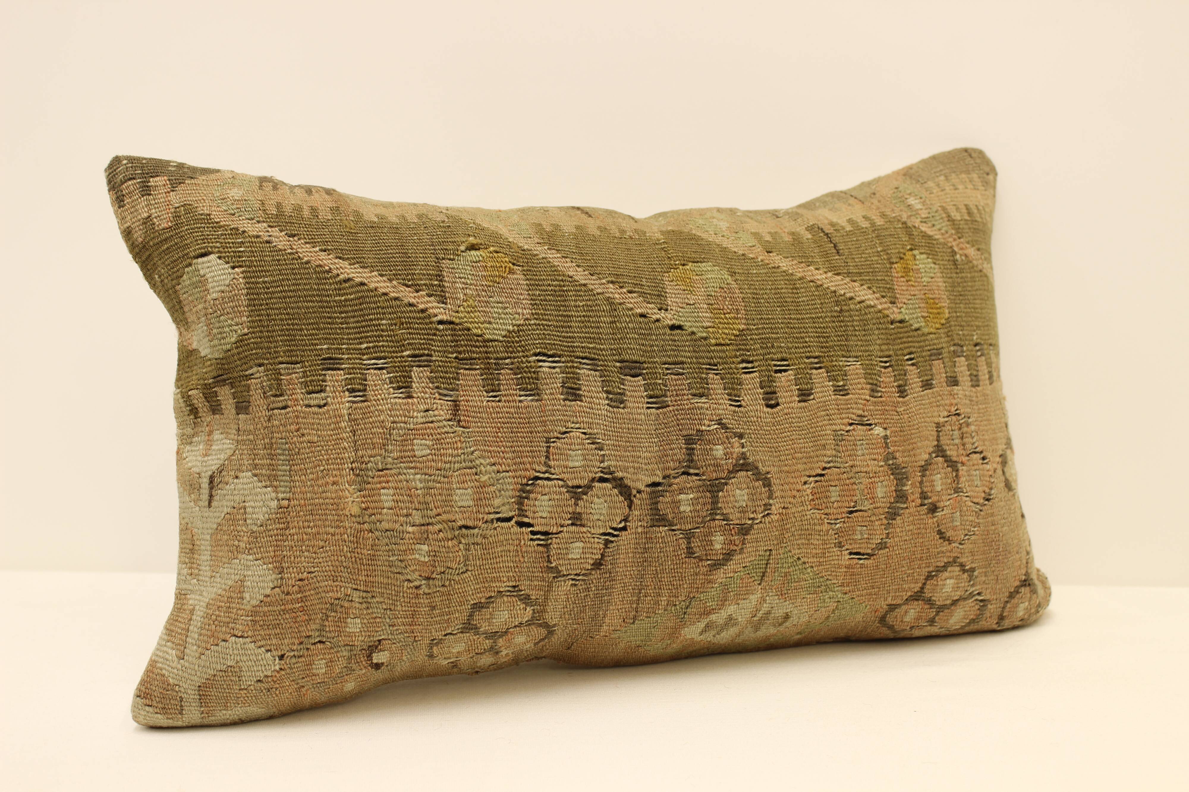 30x50 cm Kilim Cushion,Vintage Cushion Cover.
