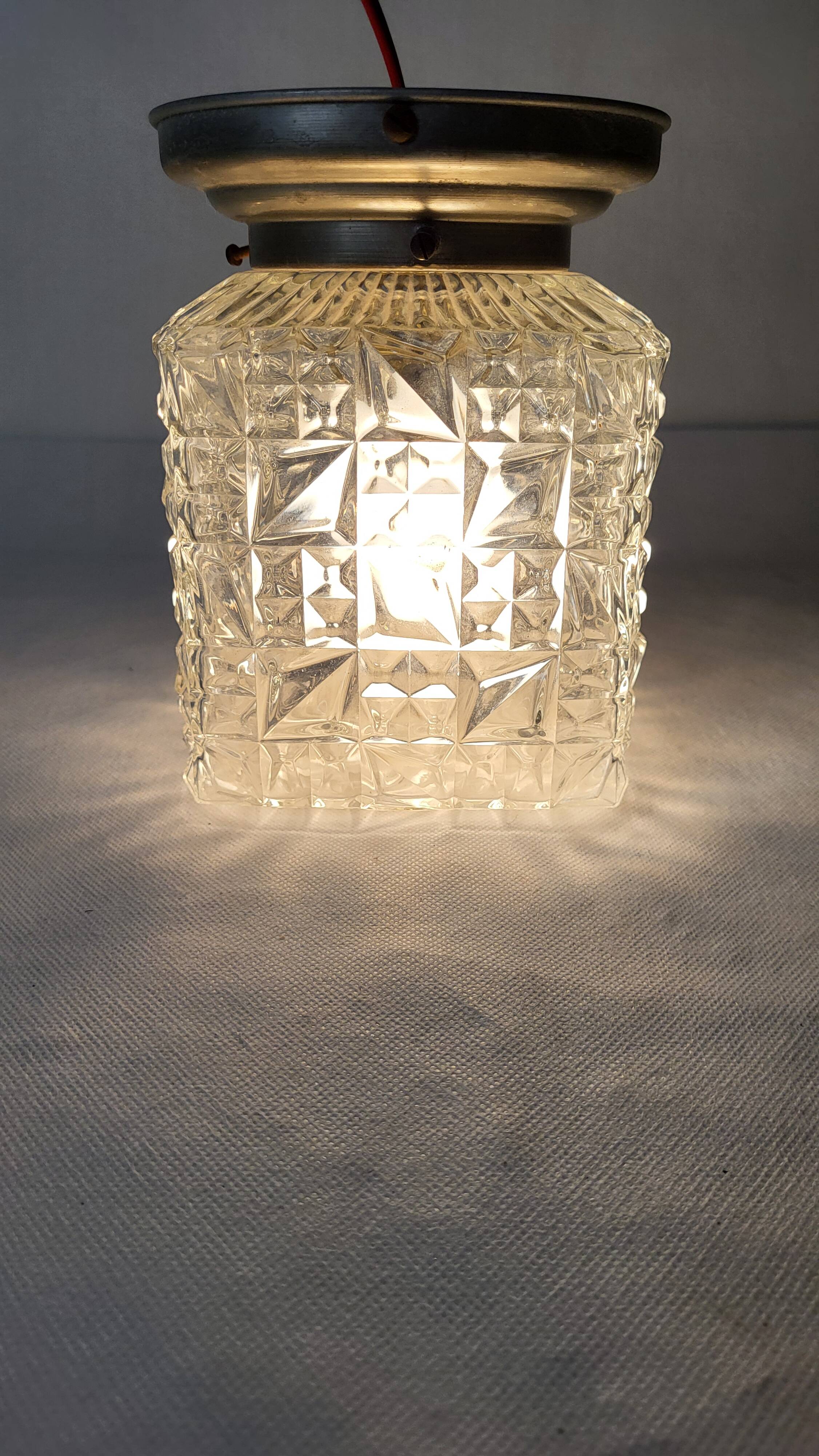 Vintage 50 glass ceiling light