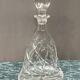 Solid crystal whiskey decanter.