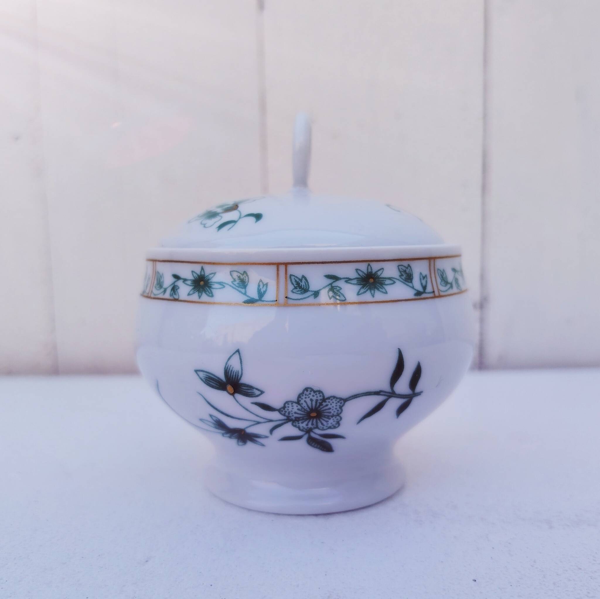 Porcelain mustard pot, Bernardaud, Limoges, Beijing