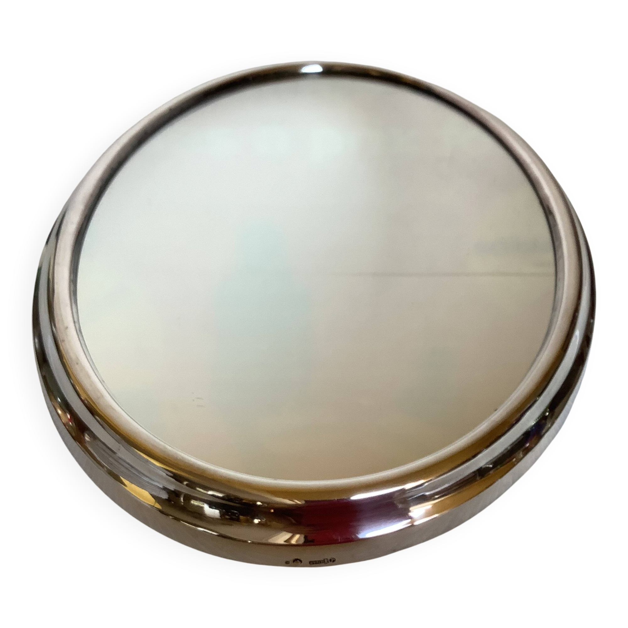 Surtout de table miroir centre de table métal argenté Sivar
