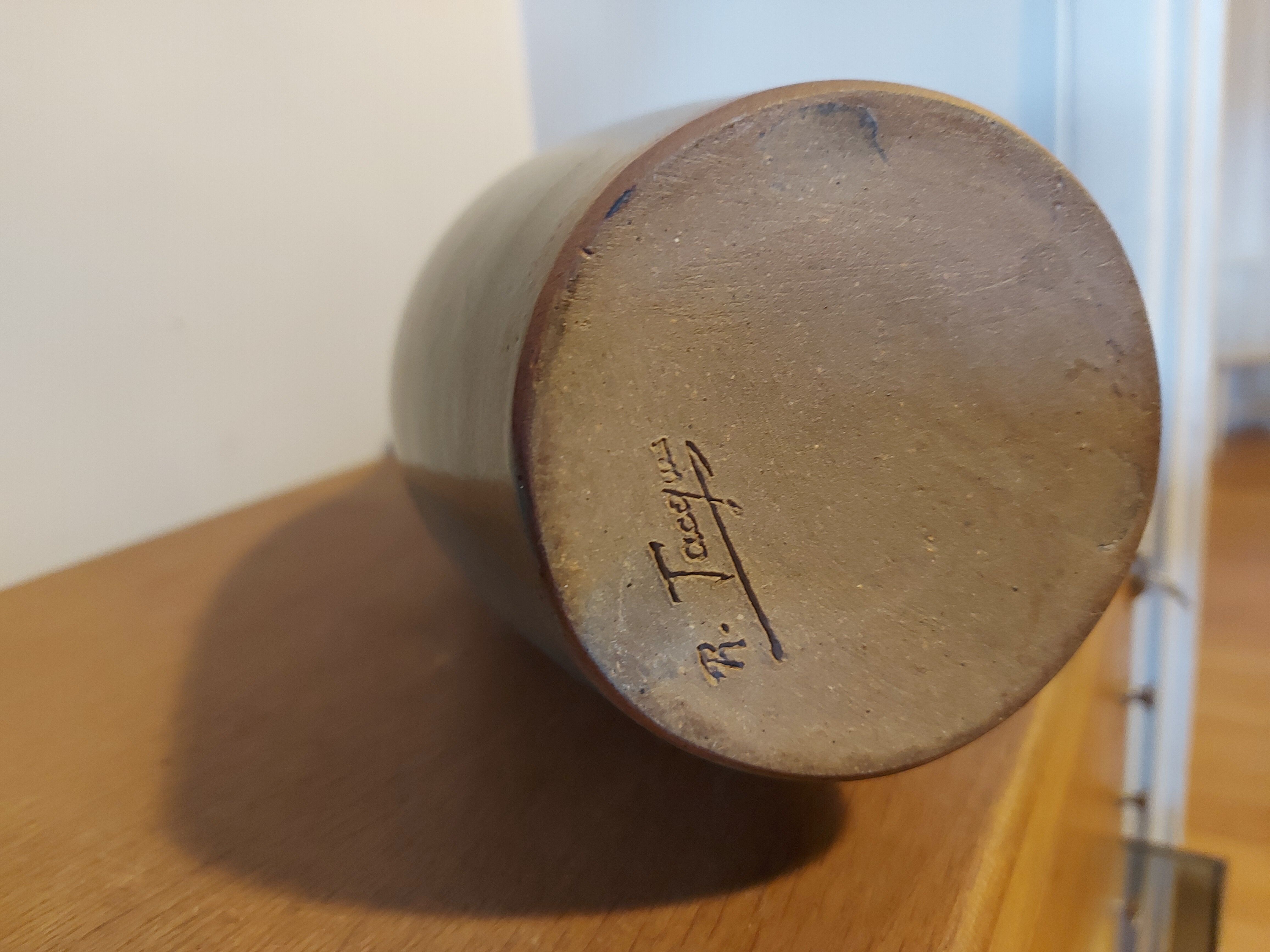 Large vase enamelled vase design Roger Jacques (40 cm )