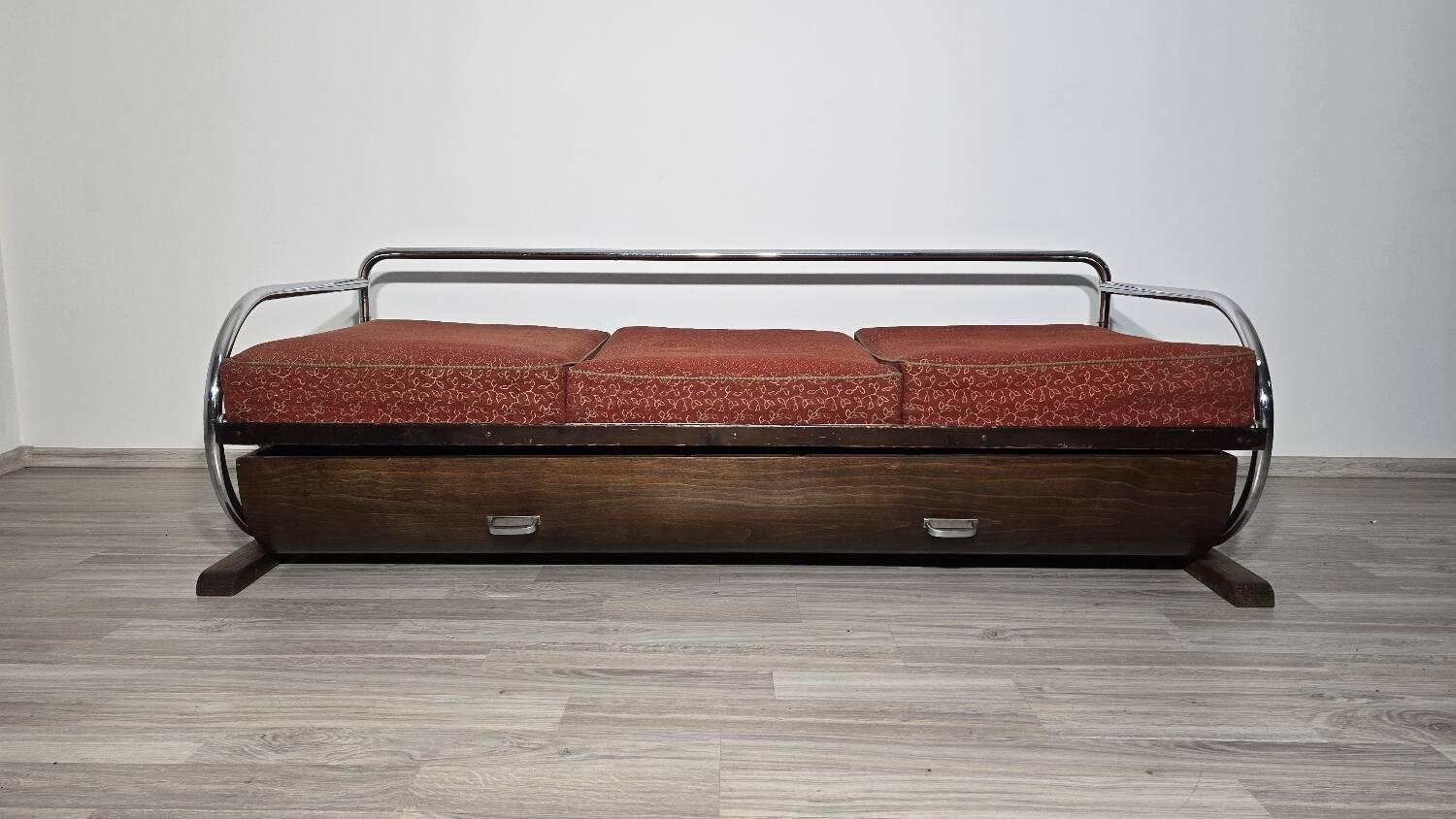 Canapé Bauhaus chromé par Robert Slezak pour les usines Slezak, années 1930