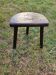 Vintage solid wood tripod stool