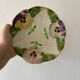 Set of 10 antique slip plates with flower decorations